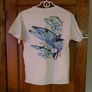 Guy Harvey Blue Graphic T-Shirt medium